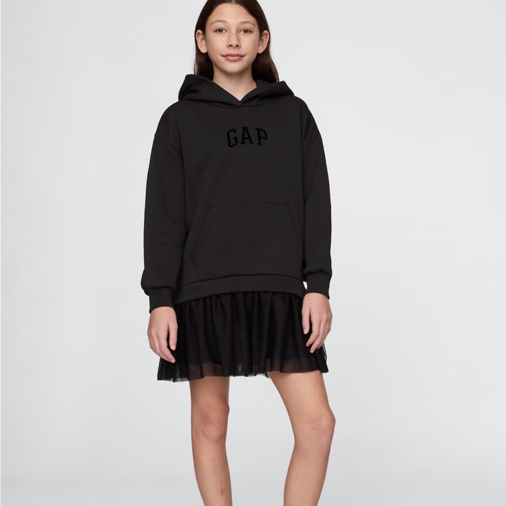 GAP Kids Black Hoodie dress